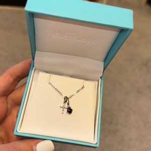 Cross necklace with rhinestone